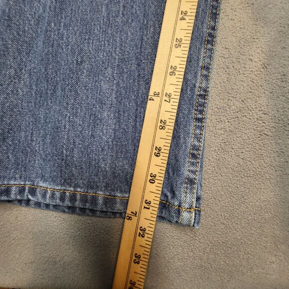 Levi's 550 Jeans Mens 42x31 Blue Relaxed Fit Straight Leg Denim Distressed - Picture 7 of 10